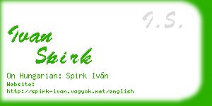 ivan spirk business card